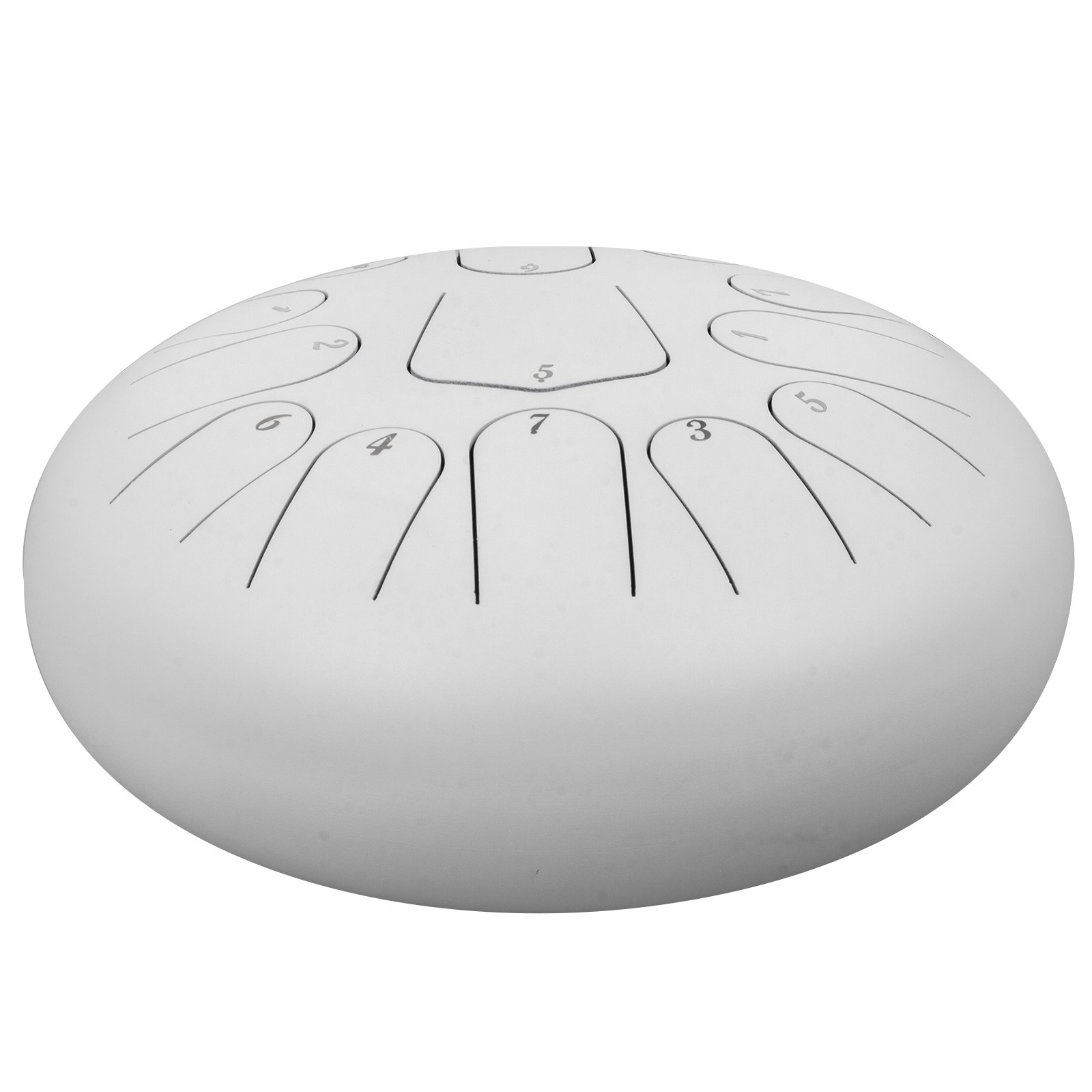 12'' 13 Notes Steel Tongue Drum Handpan Drum White Tank Drum Percussion Beginner
