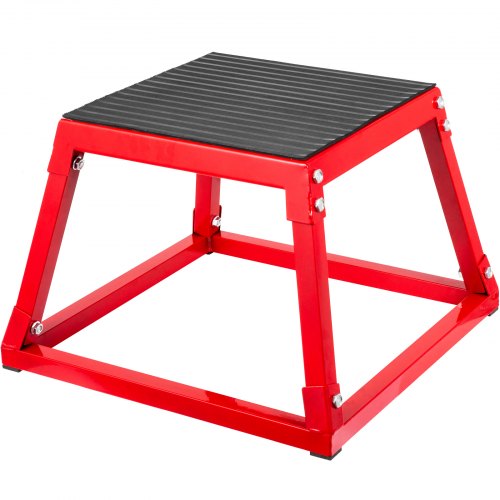 VEVOR Plyometric Box Set，12 Inch Plyometric Platform and Jumping Agility Box Set,Red Plyometric Platform ,for Jump Exercise Fit Training & Crossfit & Conditioning