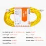 VEVOR 100FT Heavy Duty Extension Cord, 12AWG 15Amps 1875W, 3 Prongs Indoor Outdoor Electric Cord with Lighted End, Flexible & -40°C Cold-Resistant for Lawn, Garage, Home Use, ETL Listed