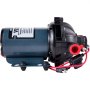 VEVOR rv water pump with red wiring and black mounting base.
