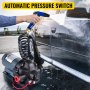 car being washed with high-pressure water using VEVOR rv water pump. automatic pressure switch.