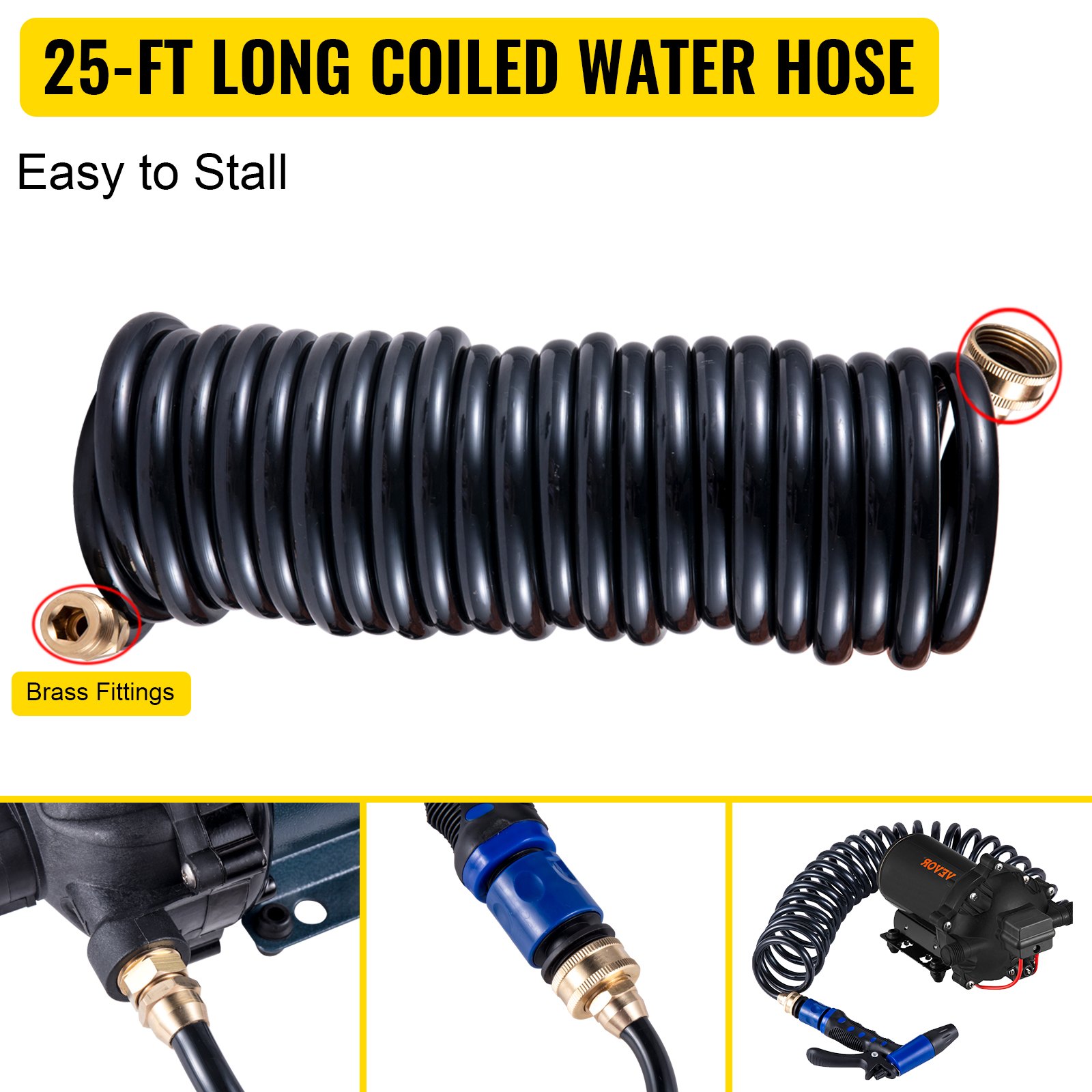 VEVOR Washdown Deck Wash Pump Kit 12v 20 Lpm 70 Psi Caravan Rv Boat Marine