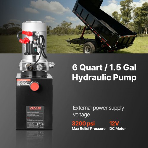 Hüdraulikaagregaat 12 V 1,6 kW, 6 l — pilt 2
