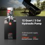VEVOR 12 L Hydraulic Power Unit, Double Acting Dump Trailer Pump, 22 MPa Max Relief Pressure & 3.4 L/min Flow Rate, DC 12V Hydraulic Pump with Metal Reservoir for Dump Trailer Car Lifting