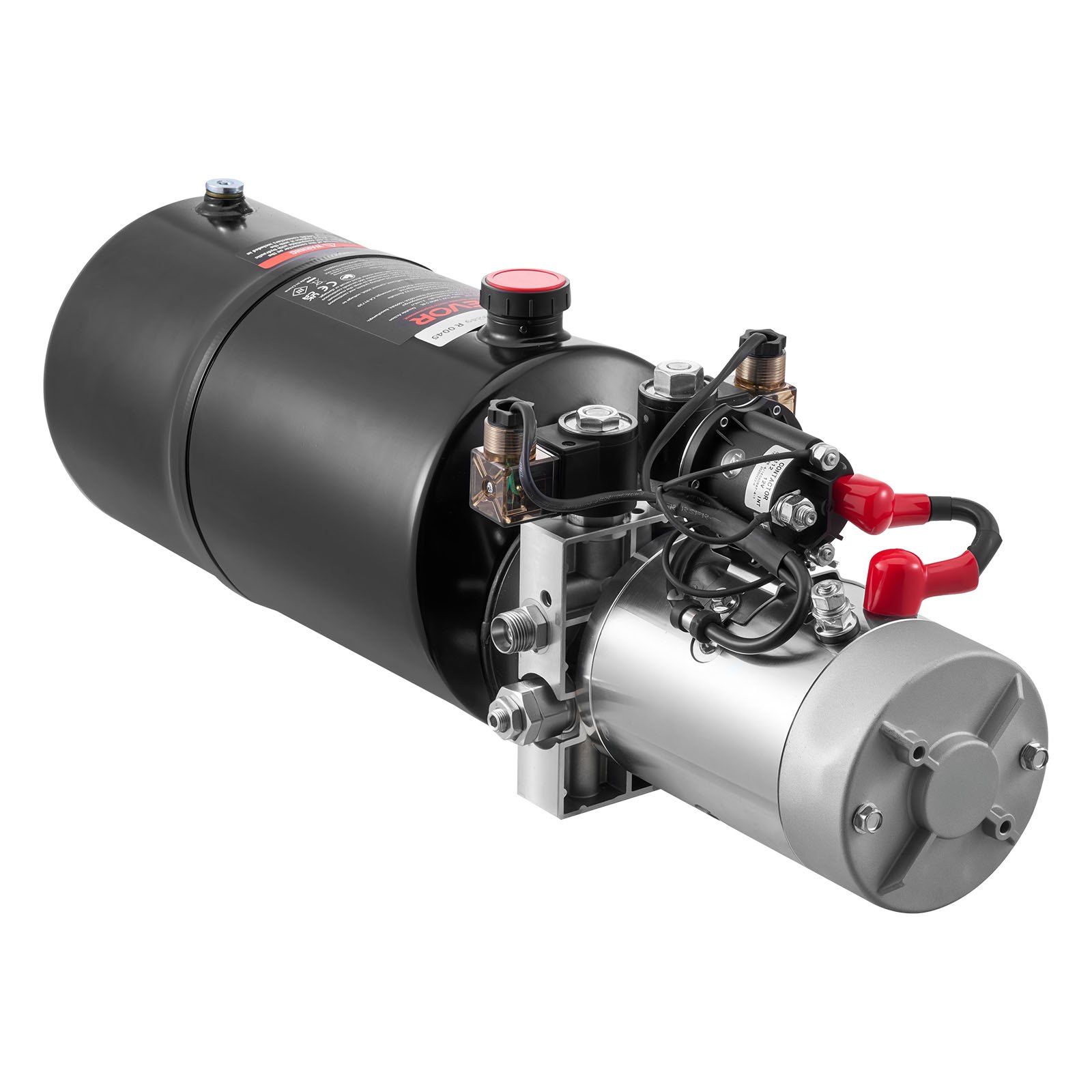 VEVOR 8 L Hydraulic Power Unit, Double Acting Dump Trailer Pump, 22 MPa Max Relief Pressure & 3.4 L/min Flow Rate, DC 12V Hydraulic Pump with Metal Reservoir for Dump Trailer Car Lifting