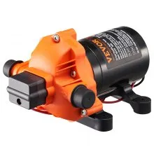 VEVOR 12V Diaphragm Pump, 3 GPM (11.36 L/min), 3-Chamber 12 Volt DC Water Pump with Automatic Pressure Switch 2.7-6.9 bar(40-100 PSI) Adjustable, 3.4 bar(50 PSI), 12.7mm(1/2") MNPT Port, for RV Yacht Food Truck Camper Marine