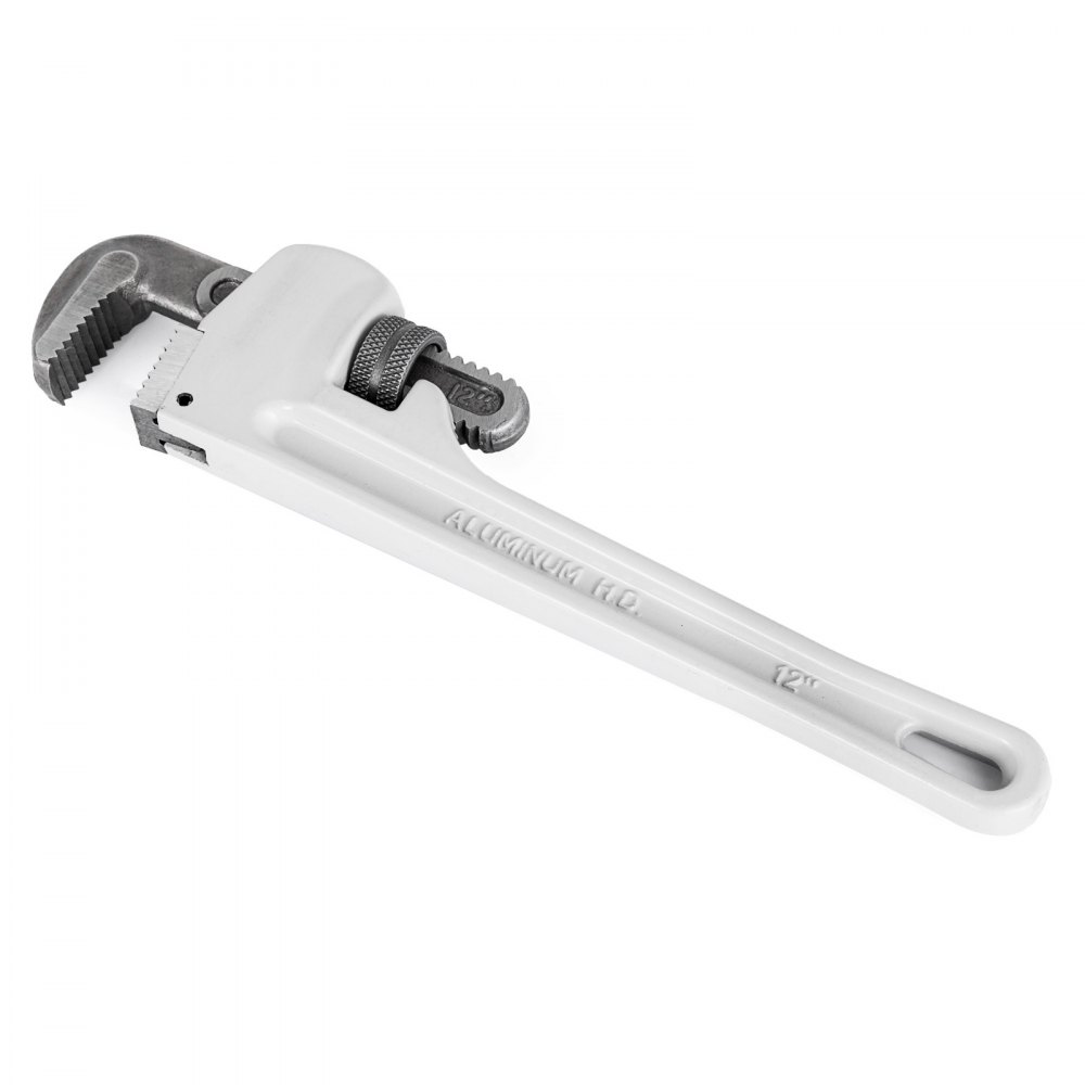 VEVOR 12Inch Aluminum Straight Pipe Wrench Ideal for 1/2to 1-1/2inch Pipe Adjustable Plumbing Pipe Wrench Heavy Duty 2inch Jaw capacity Plumbers Pliers Tool