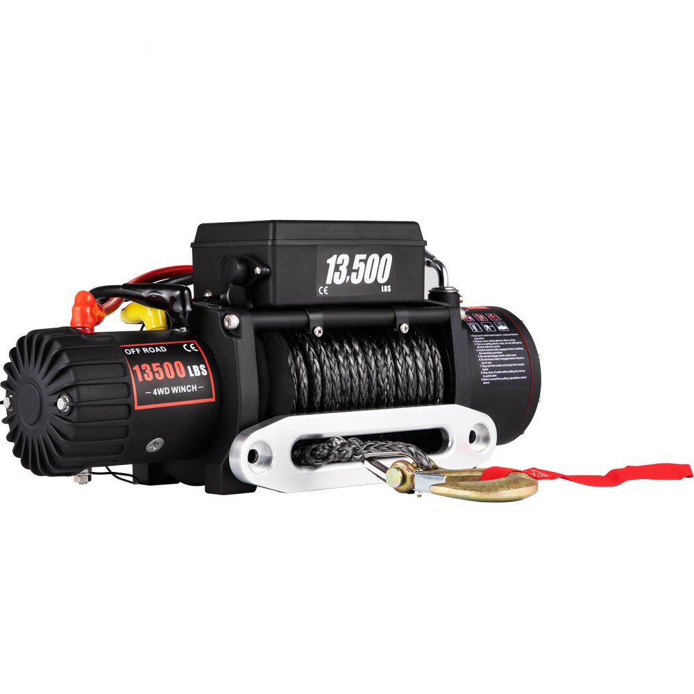 Recovery Electric Winch 13500lb/6123.5 kg 12V Synthetic Rope Remote Control