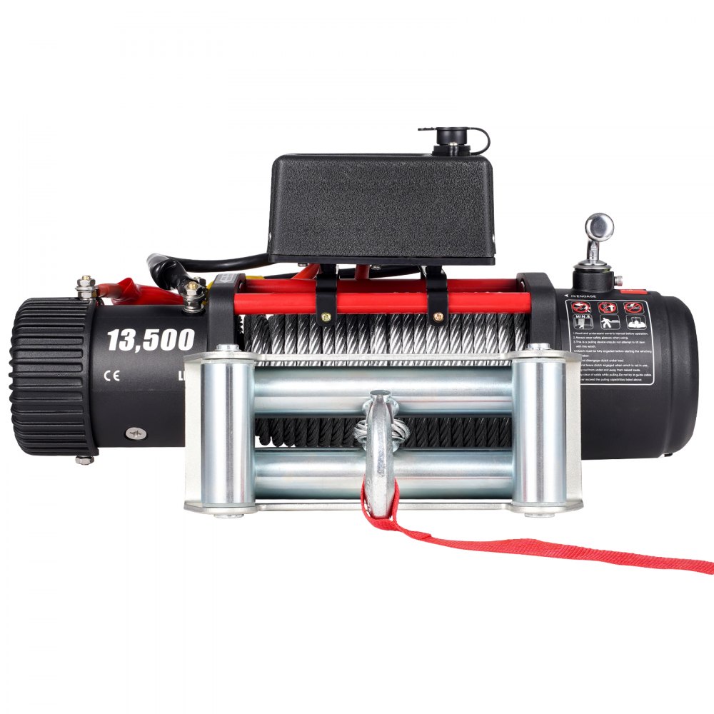 VEVOR Electric Winch Recovery 12v 13500Lb / 6125Kg,Electric Truck Winch with Handle and Wireless Remote Control,13500Lb /6125Kg Electric Truck Winch with 92 ft Strong Steel Cable
