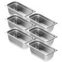 VEVOR 6 Pack Hotel Pans, 1/3 Size Anti-Jam Steam Pan, 0.8mm Thick Stainless Steel Restaurant Steam Table Pan, 4-Inch Deep Commercial Table Pan, Catering Storage Food Pan, for Industrial & Scientific