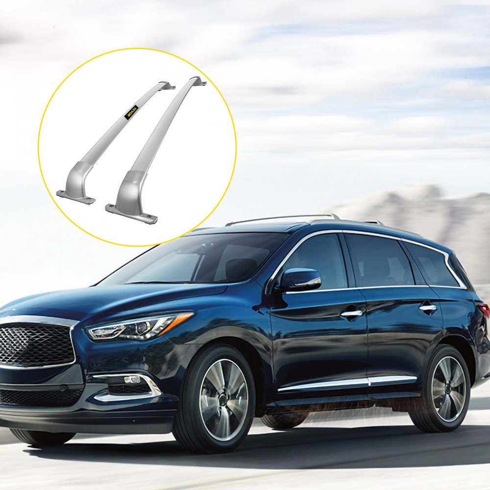 VEVOR Aluminum Top Roof Rack Max Capacity 165LB Compatible with 2013-2018 Infiniti QX60 JX35 Silver Roof Rack Cross Bar Luggage Baggage Carrier Bar Pair