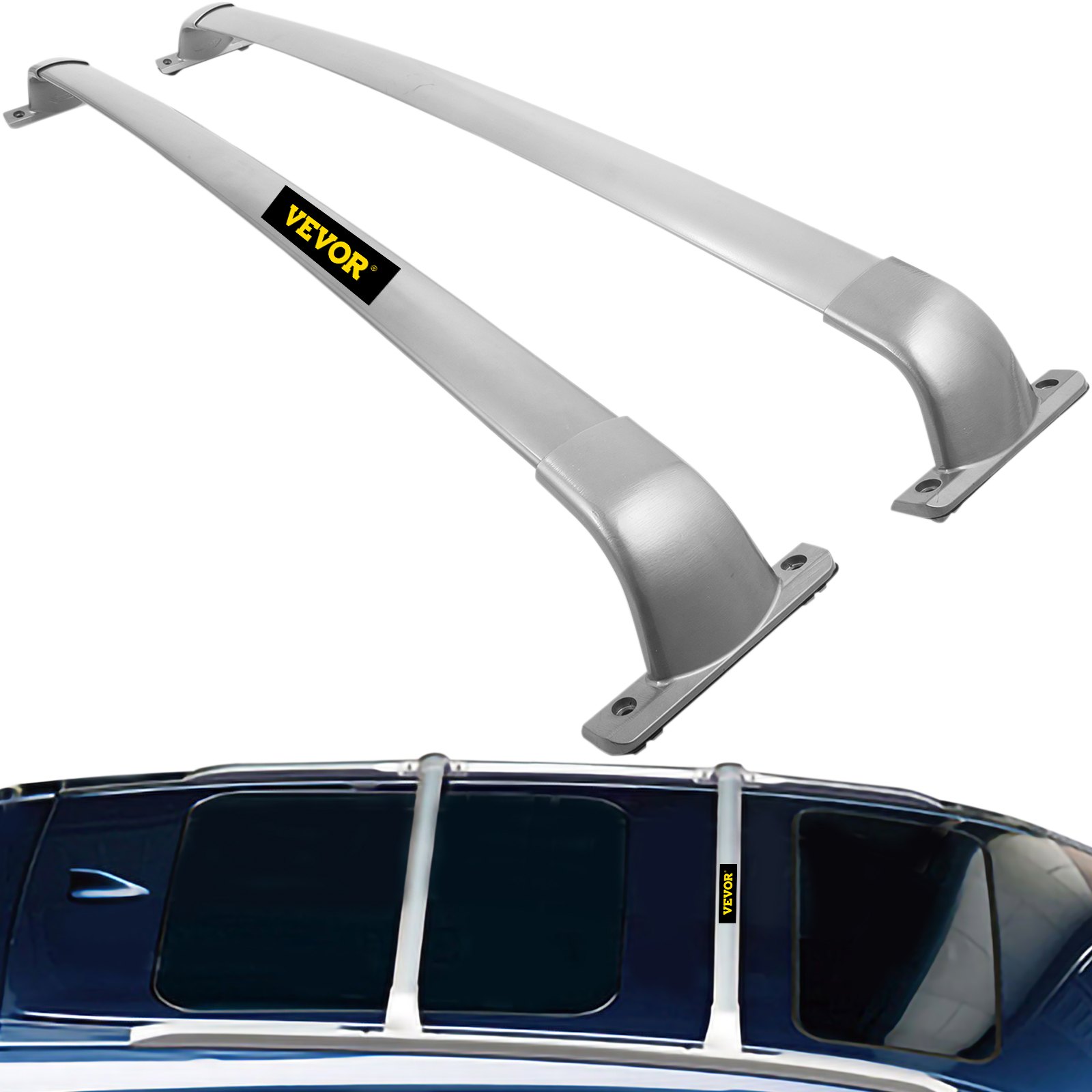 VEVOR Aluminum Top Roof Rack Max Capacity 165LB Compatible with 2013-2018 Infiniti QX60 JX35 Silver Roof Rack Cross Bar Luggage Baggage Carrier Bar Pair