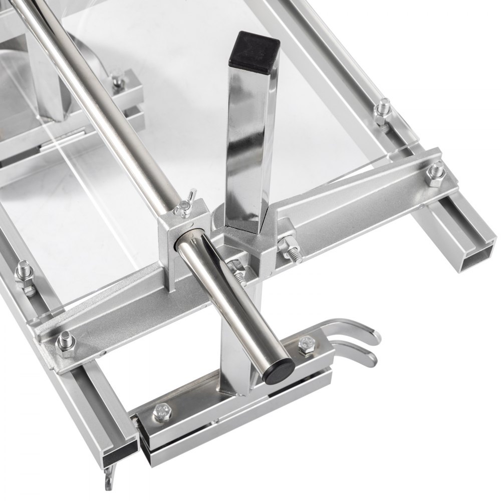 VEVOR chainsaw mill, polished metal frame, adjustable components, secure connectors.