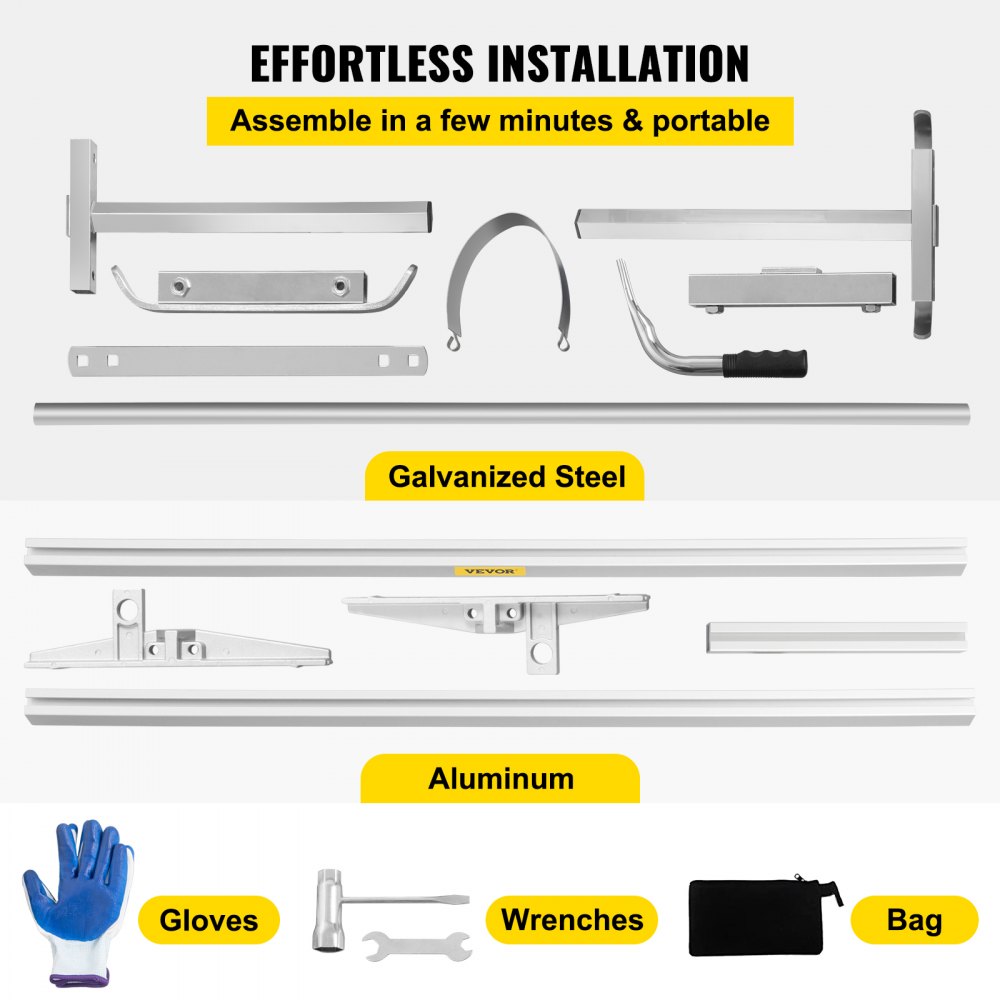 VEVOR chainsaw mill components and accessories, easy assembly and portable.