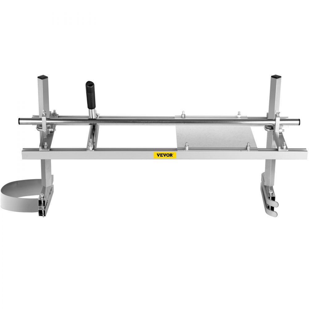 VEVOR chainsaw mill with adjustable handle and aluminum frame.