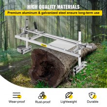 VEVOR Portable Chainsaw Mill Planking Milling Aluminum Steel with Installation Tools for Builders and Woodworkers (14" to 36")