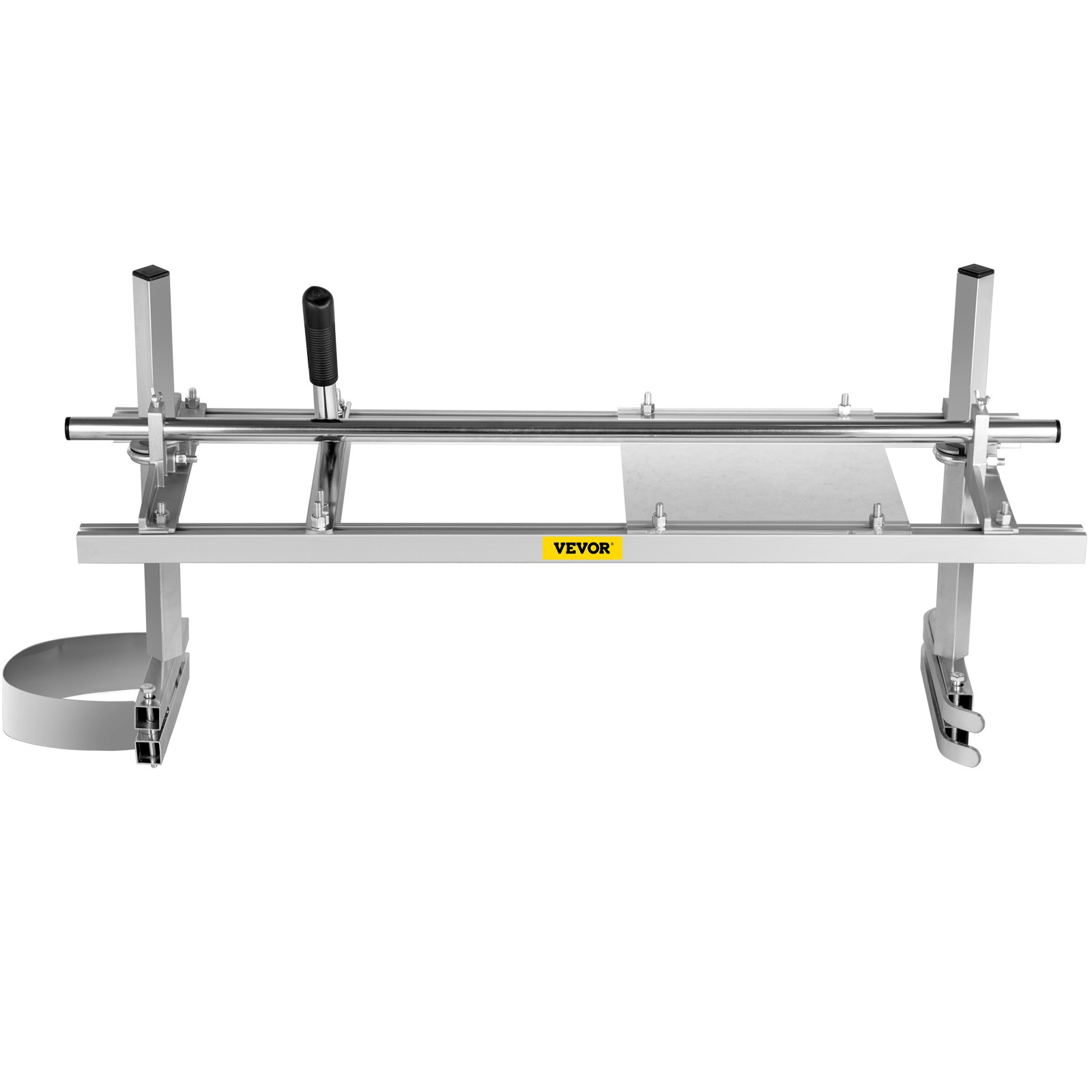 VEVOR chainsaw mill with adjustable handle and aluminum frame.