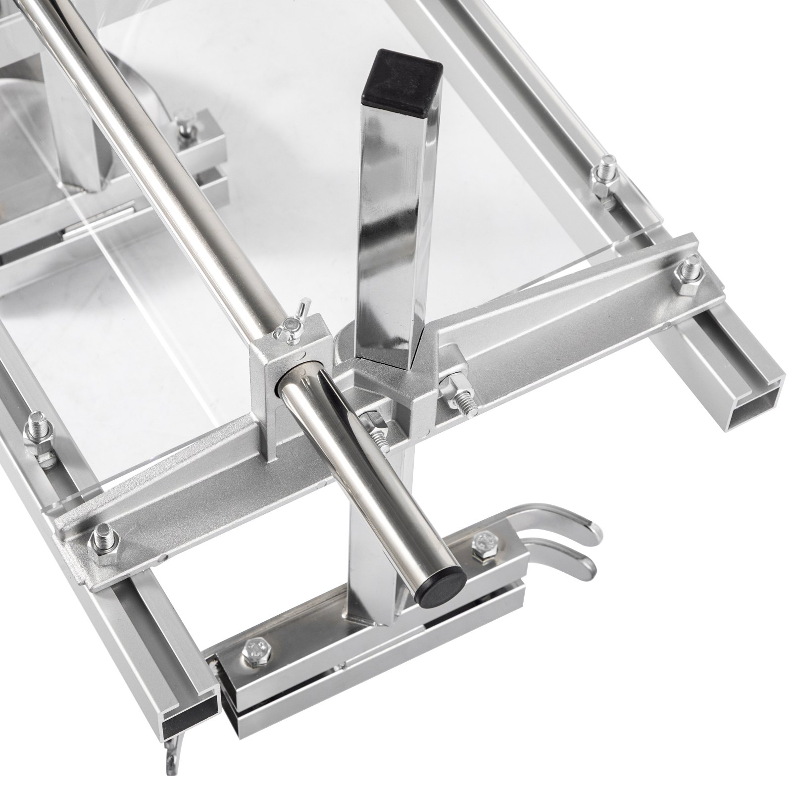 VEVOR chainsaw mill with steel frames, bolts, and adjustable bars.