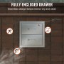VEVOR Outdoor Kitchen Drawers 14W x 14.3H x 23D Inch, Flush Mount Double BBQ Drawers Stainless Steel with Handle, BBQ Island Drawers for Outdoor Kitchens or Grill Station