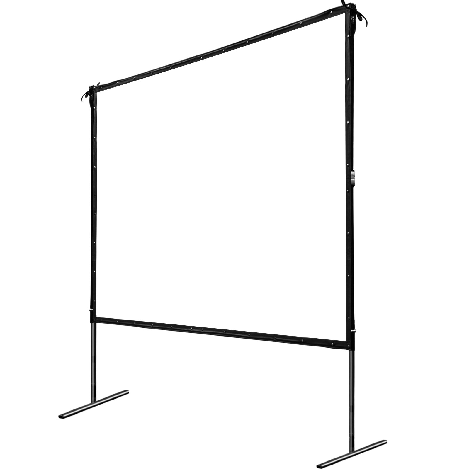 144" 16:9 Portable Projector Screen Pvc Iron Fixed Frame Matte White