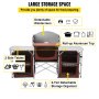 VEVOR Camping Kitchen Table Folding Outdoor Camping Kitchen Portable Camping Kitchen Storage Table Camping Folding Cupboard with MDF Boards and Windshield for Camping and BBQ