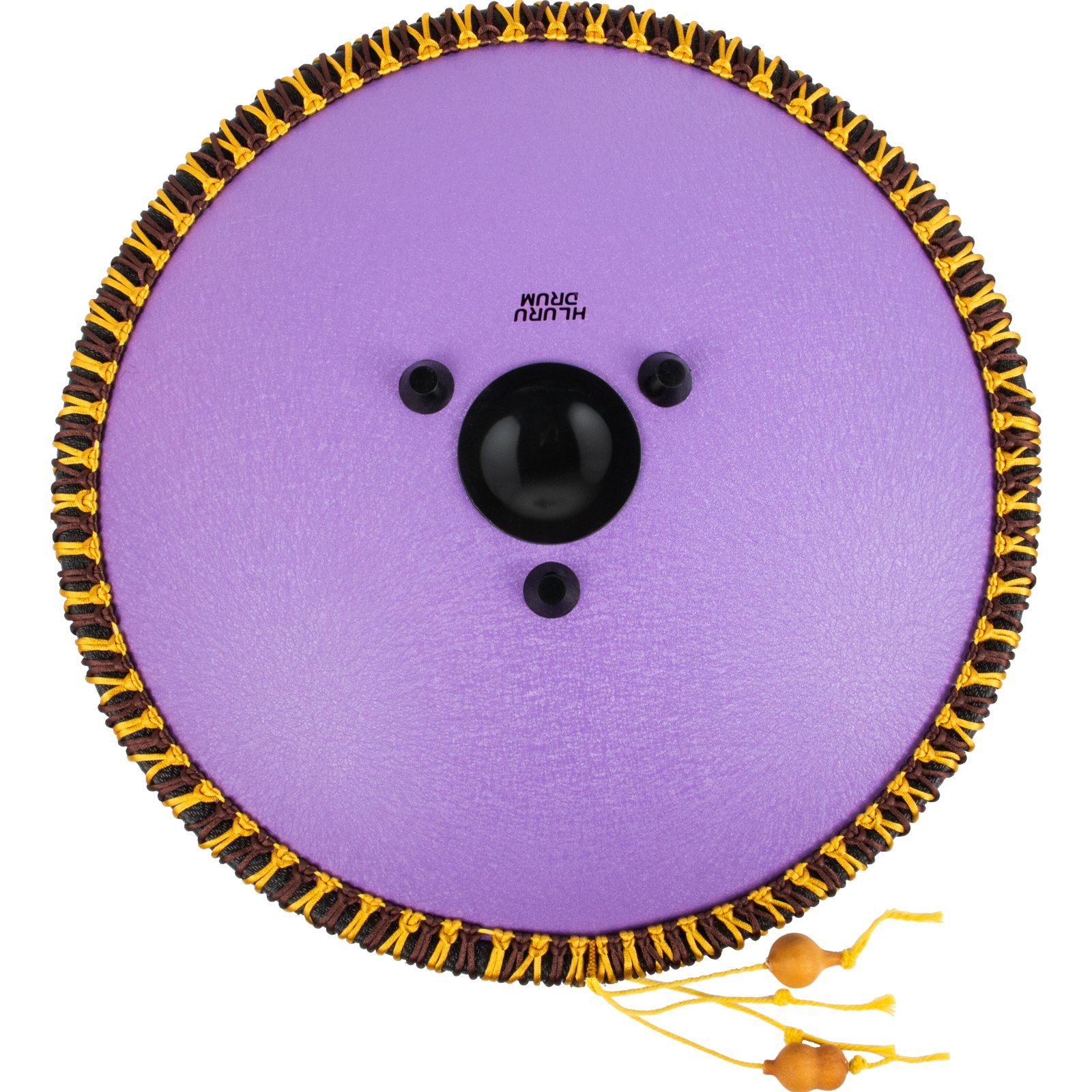 Tongue Drum 14 Notes Dish Shape Drum 14 Inches Dia. With Rope Decoration, Purple