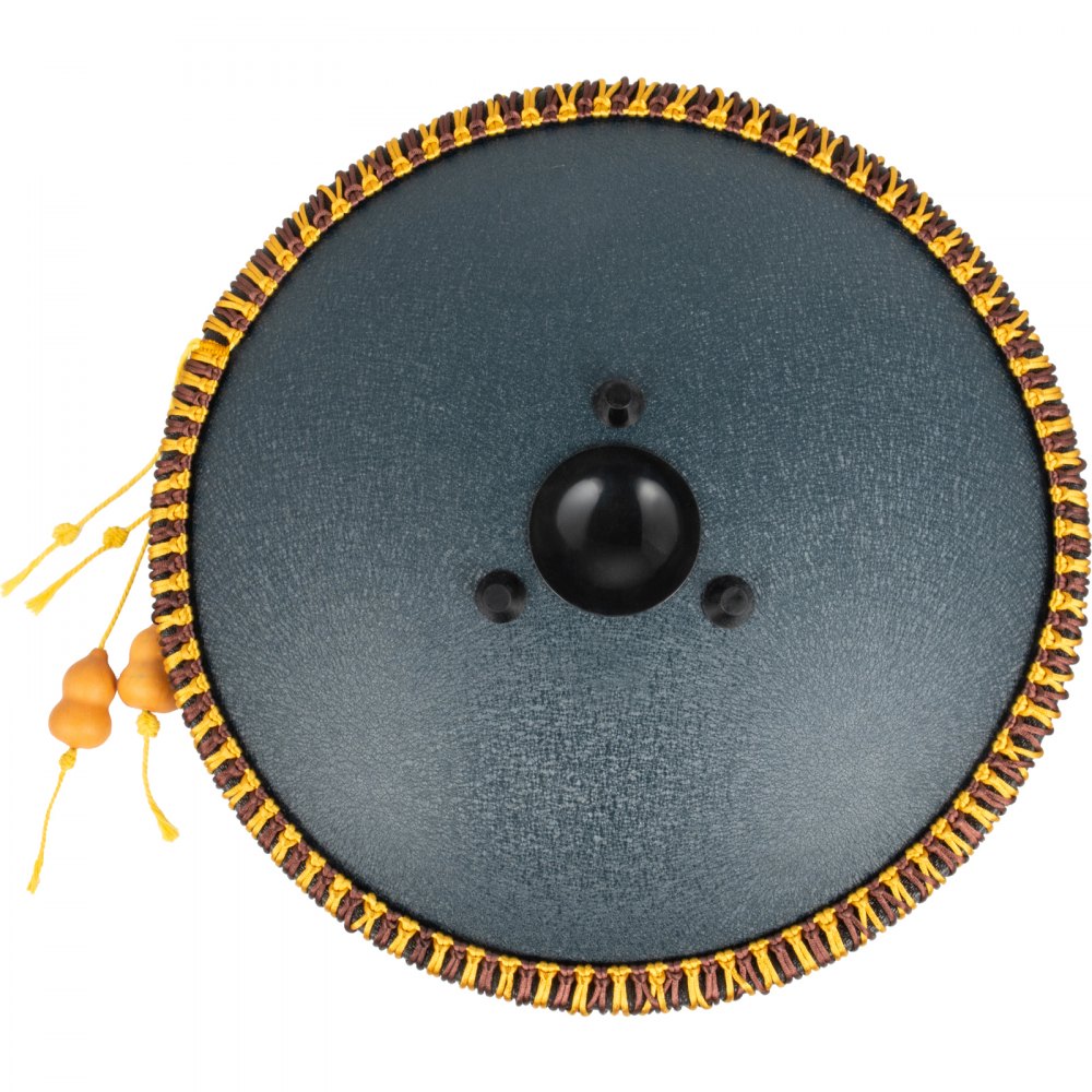 VEVOR Navy Blue Tongue Drum 14 Notes Dish Shape Drum 14 Inches Dia. Manual Percussion Pure Copper Steel Tongues 14 Notes Steel Tongue Handpan Drum with Rope Decoration and Mallets,Bag, Music Book