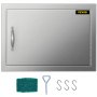 50X35cm Outdoor Kitchen BBQ Door Single Access Door Stainless Steel w/ Handle