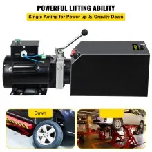 VEVOR Hydraulic Pump 14 Quart Hydraulic Power Unit 2950 PSI Car Lift Hydraulic Pack Dump Trailer 220V 60Hz 1 PH Auto Repair Shop with Oil Reservoir Tank