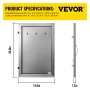 VEVOR BBQ Access Door 14W x 20H Inch, Vertical Single BBQ Door Stainless Steel, Outdoor Kitchen Doors for BBQ Island, Grill Station, Outside Cabinet