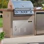 VEVOR 20W x 14H Inch BBQ Access Single Door with Vents Horizontal BBQ Island Door Stainless Steel Outdoor Kitchen Doors for Commercial BBQ Grid