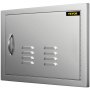 VEVOR 20W x 14H Inch BBQ Access Single Door with Vents Horizontal BBQ Island Door Stainless Steel Outdoor Kitchen Doors for Commercial BBQ Grid