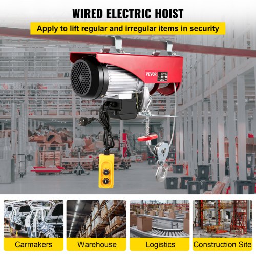 Electric Lifting Winch Hoist 800kg Scaffold Mounted For Workshop Garage 230v