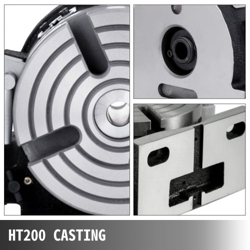 VEVOR 150mm/5.9In Vertical & Horizontal Rotary Table, 150MM Dividing Head Round Rotary Working Table Milling Machine Index System Adjustable Screw 5.9 Inch Dividing Plate Index System