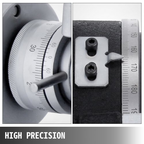 VEVOR 150mm/5.9In Vertical & Horizontal Rotary Table, 150MM Dividing Head Round Rotary Working Table Milling Machine Index System Adjustable Screw 5.9 Inch Dividing Plate Index System