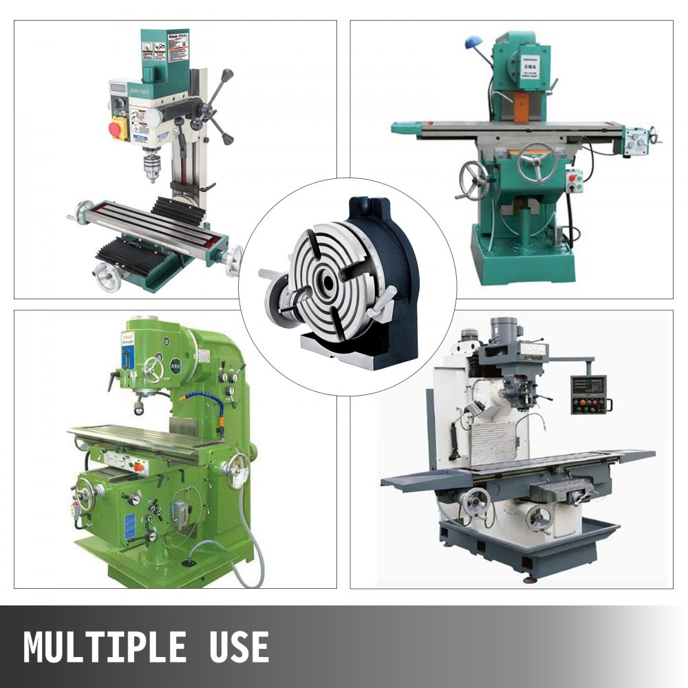 Vertical & Horizontal 5.9" Dividing Head Round Rotary Working Table