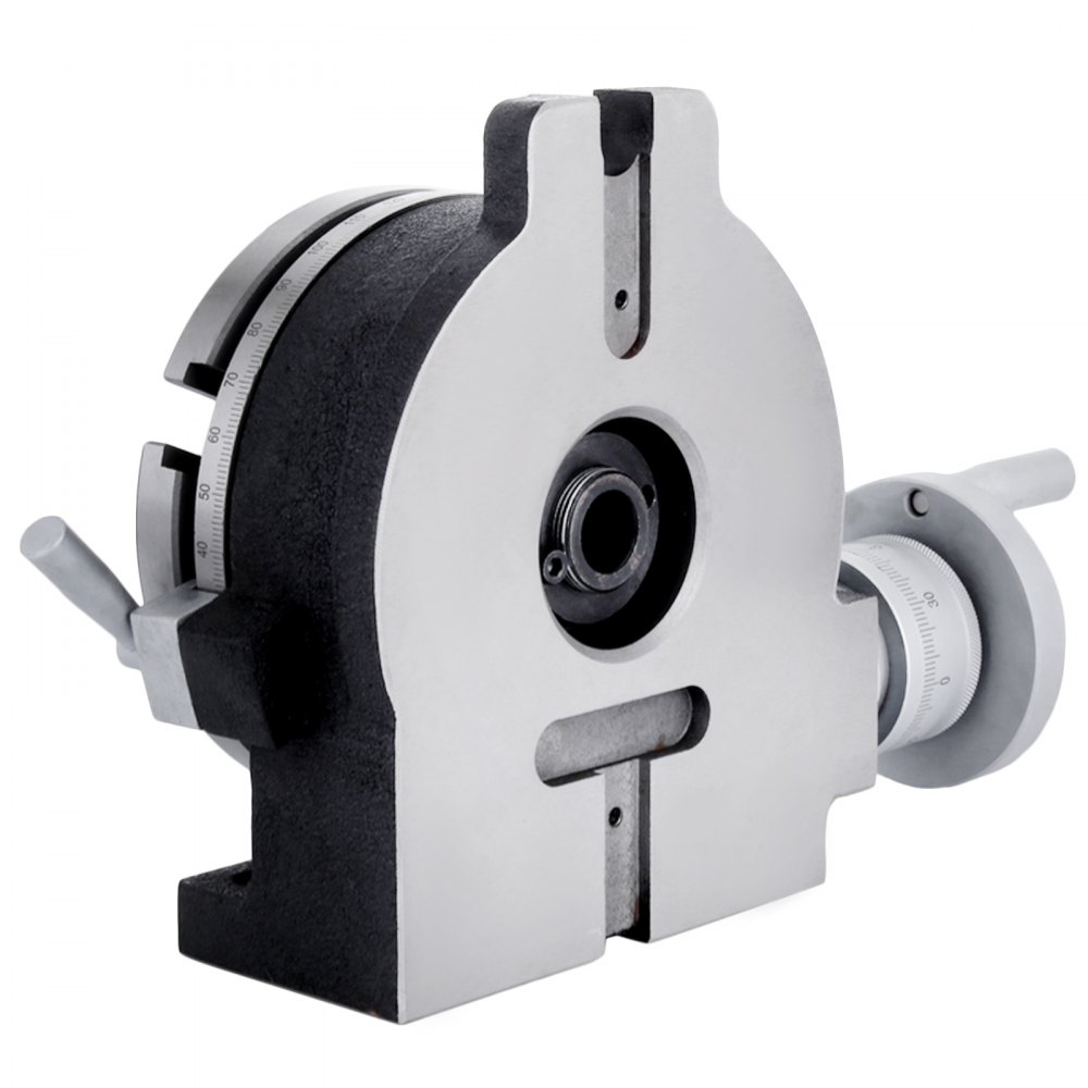 VEVOR 150mm/5.9In Vertical & Horizontal Rotary Table, 150MM Dividing Head Round Rotary Working Table Milling Machine Index System Adjustable Screw 5.9 Inch Dividing Plate Index System