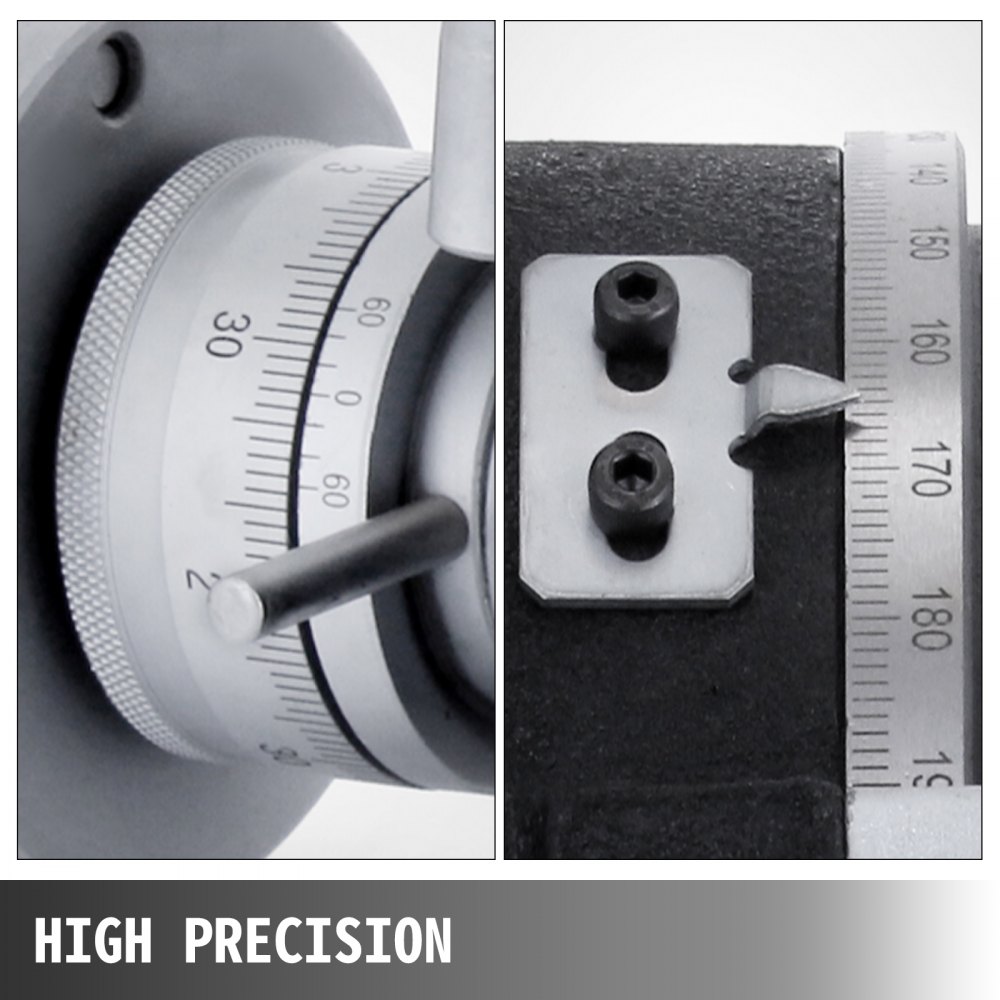 VEVOR 150mm/5.9In Vertical & Horizontal Rotary Table, 150MM Dividing Head Round Rotary Working Table Milling Machine Index System Adjustable Screw 5.9 Inch Dividing Plate Index System