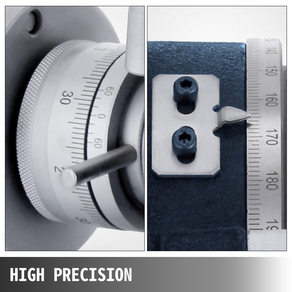 VEVOR 150mm/5.9In Vertical & Horizontal Rotary Table, 150MM Dividing Head Round Rotary Working Table Milling Machine Index System Adjustable Screw 5.9 Inch Dividing Plate Index System