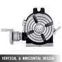 VEVOR 150mm/5.9In Vertical & Horizontal Rotary Table, 150MM Dividing Head Round Rotary Working Table Milling Machine Index System Adjustable Screw 5.9 Inch Dividing Plate Index System