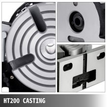 Vertical & Horizontal 5.9" Dividing Head Round Rotary Working Table