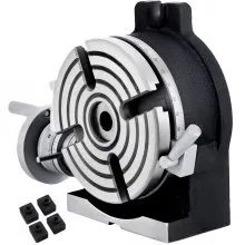 VEVOR 150mm/5.9In Vertical & Horizontal Rotary Table, 150MM Dividing Head Round Rotary Working Table Milling Machine Index System Adjustable Screw 5.9 Inch Dividing Plate Index System