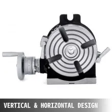 VEVOR 150mm/5.9In Vertical & Horizontal Rotary Table, 150MM Dividing Head Round Rotary Working Table Milling Machine Index System Adjustable Screw 5.9 Inch Dividing Plate Index System