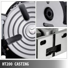 VEVOR 150mm/5.9In Vertical & Horizontal Rotary Table, 150MM Dividing Head Round Rotary Working Table Milling Machine Index System Adjustable Screw 5.9 Inch Dividing Plate Index System