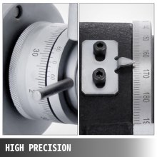 VEVOR 150mm/5.9In Vertical & Horizontal Rotary Table, 150MM Dividing Head Round Rotary Working Table Milling Machine Index System Adjustable Screw 5.9 Inch Dividing Plate Index System
