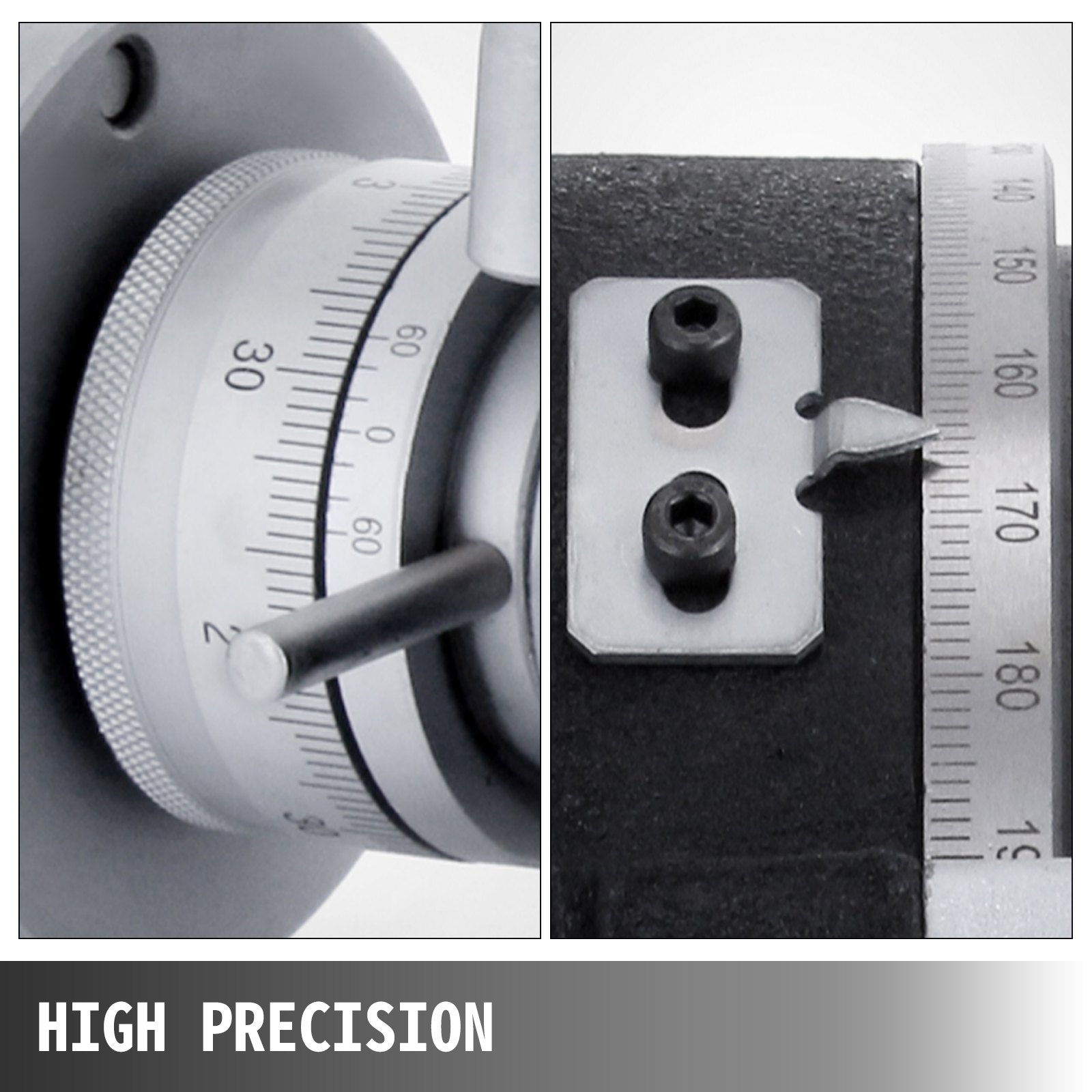 Vertical & Horizontal 5.9" Dividing Head Round Rotary Working Table