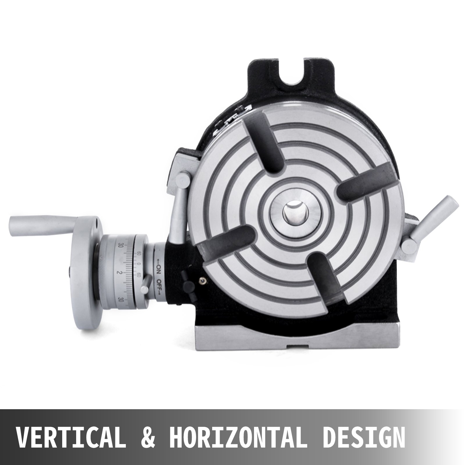 VEVOR 150mm/5.9In Vertical & Horizontal Rotary Table, 150MM Dividing Head Round Rotary Working Table Milling Machine Index System Adjustable Screw 5.9 Inch Dividing Plate Index System