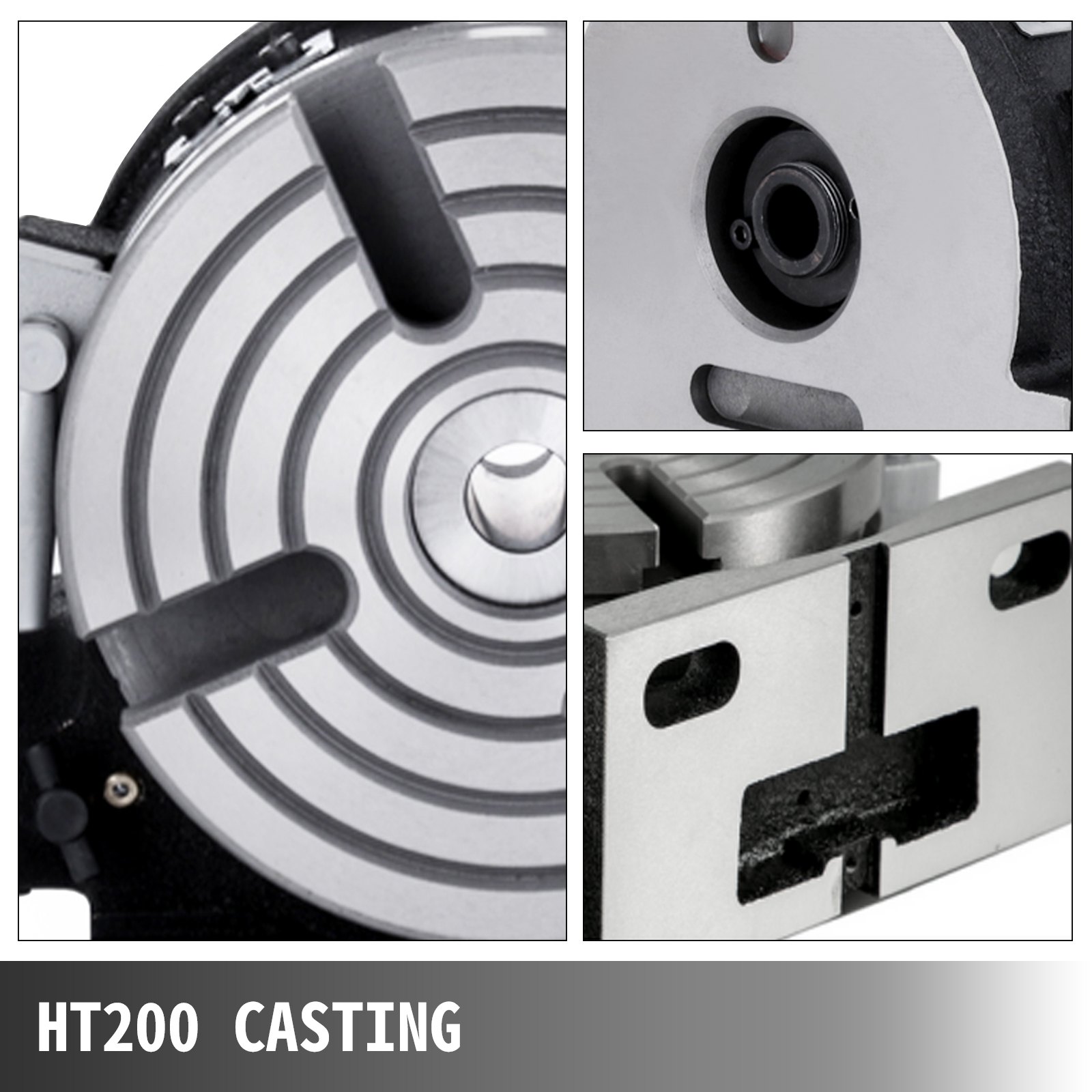 VEVOR 150mm/5.9In Vertical & Horizontal Rotary Table, 150MM Dividing Head Round Rotary Working Table Milling Machine Index System Adjustable Screw 5.9 Inch Dividing Plate Index System