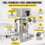 15l 33lbs Electric Vertical Sausage Filler Stuffer Stainless Steel High Speed