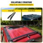 VEVOR Roof Rail Compatible with 2005-2018 Toyota Tacoma Double Cab Style Aluminum Roof Rail Crossbar Baggage Luggage Cargo Carrier Roof Top Rail Roof Rack Set